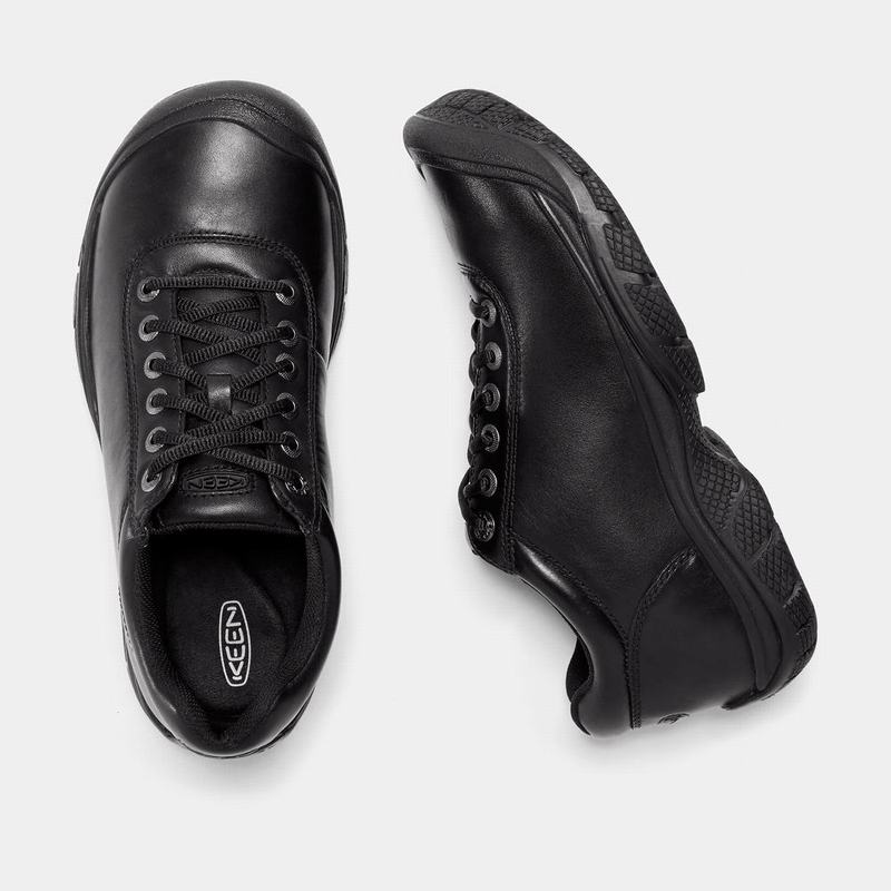 Keen Ptc Dress Oxford Mens Work Shoes Black Stockists NZ (3271-UYLSO)